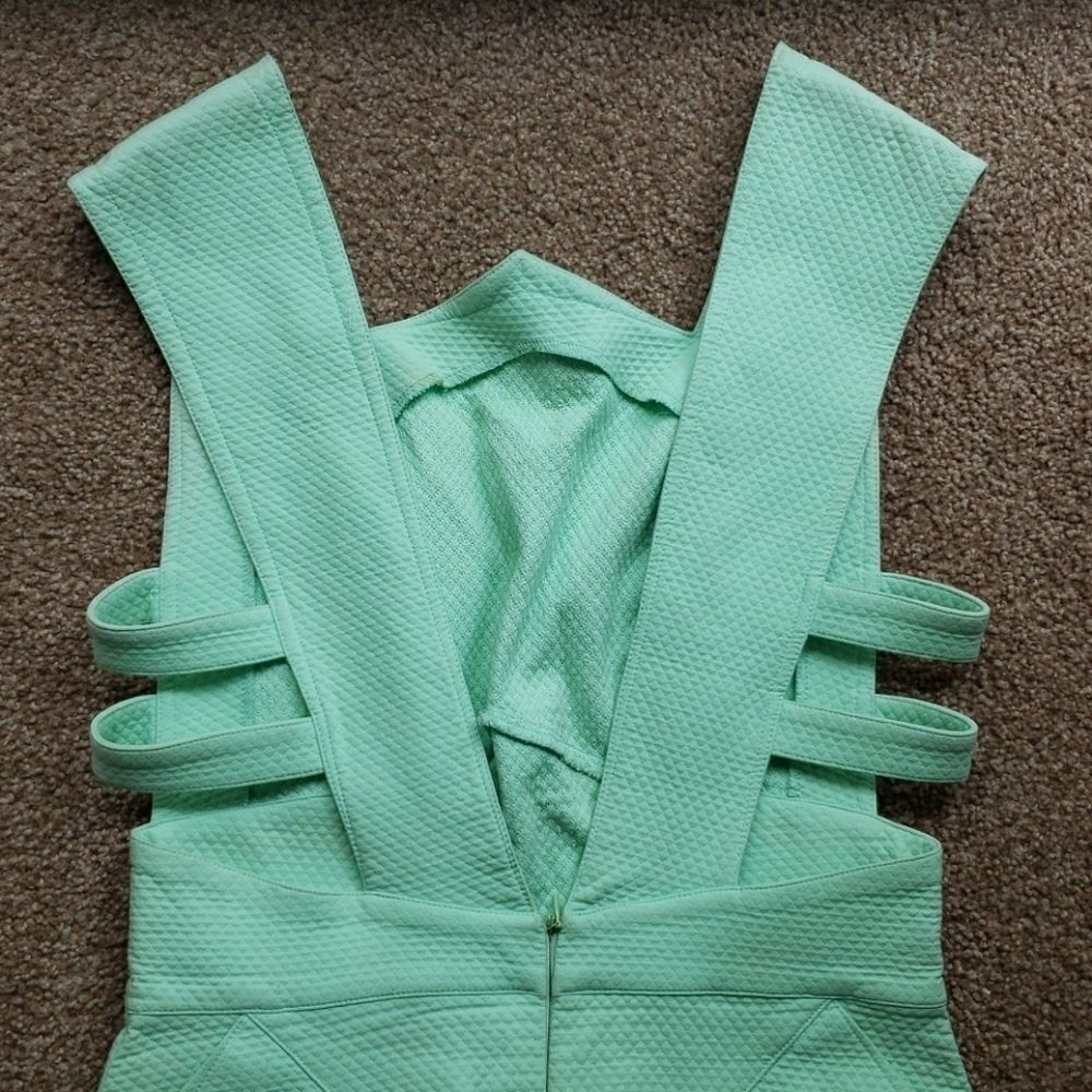 THIERRY Mugler ACTIV light green pique dress size 44 - Picture 4 of 10